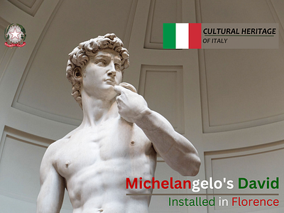 Michelangelo's David Installation Of Florence Day 3d advertising art banner brand identity branding country flag creative de design flyer graphic design illustration logo ui vector