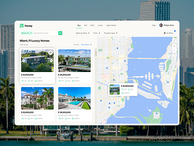 Housy - Luxury Real State Platform airbnb app florida home homes house luxury miami platform product real state ui ux webapp