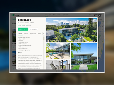 Housy - Luxury Real State App airbnb app design florida home homes house luxury platform product real state ui ux