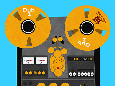 dub audio doodle illustration reel to reel shunte88 technics vector