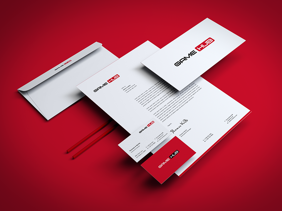 GAME HUB - Logo and Stationery by Kleinbott. on Dribbble