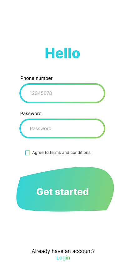 Sign up ui