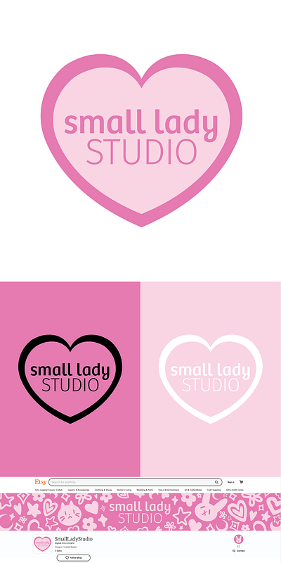 Small Lady Studio branding design etsy graphic design logo social media vector