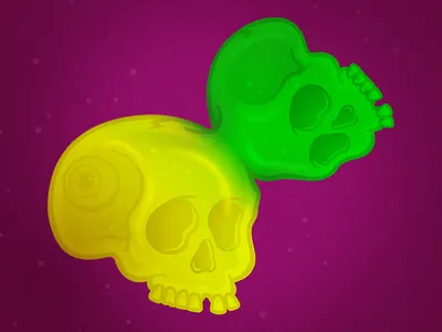 Gluton Gummy candy deadly design gluton graphic design gummy illustration sin skull skulls sticky