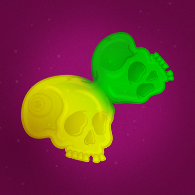Gluton Gummy candy deadly design gluton graphic design gummy illustration sin skull skulls sticky