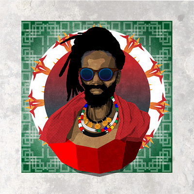 Shapes of Blackness Series Maasi Warrior black artist color design illustration vector