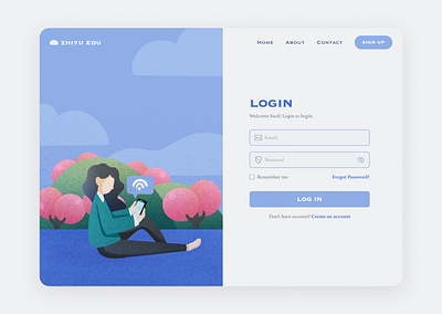 Login page illustration for online education website artwork branding design digital art drawing flat art graphic design illustration landing page logo typography ui ux web web design web illustration website