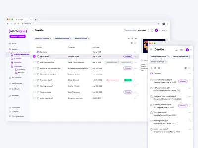 Signature Box - inbox design sistem flat minimal platform tables ui ux