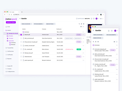 Signature Box - inbox design sistem flat minimal platform tables ui ux