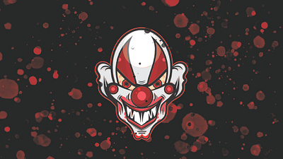 Scary Clown Logo brand identity branding branding design clown clown logo graphic designer illustration logo design logo designer pennywise