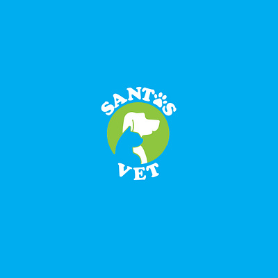 Santos Veterinarian branding logo