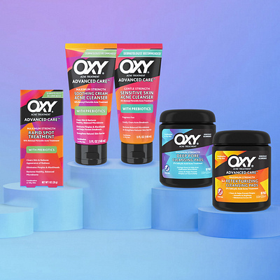 OXY® Skincare Packaging brand identity branding packaging packaging design print print design