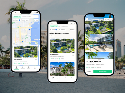 Housy - Luxury Real State Mobile App airbnb app design florida home homes house luxury miami mobile platform ui ux