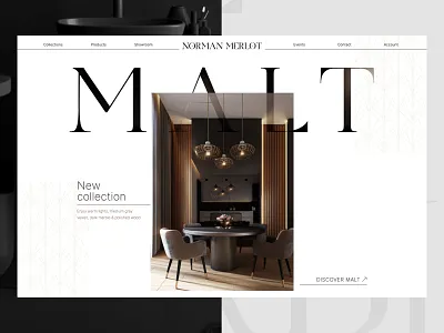 Norman Merlot branding classy development editorial furniture high end interior logo sophisticated ui web web design web dev webflow website