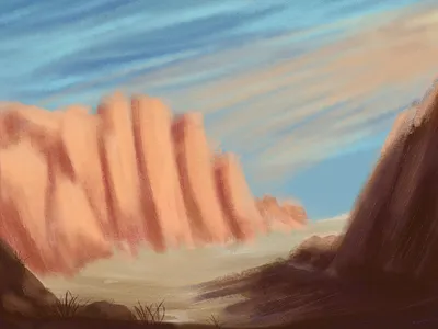 Desert Vista illustration vector