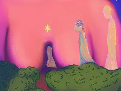 Returning home illustration