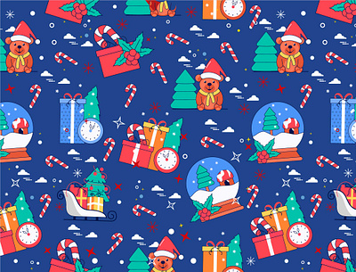 Pattern Design Illustration branding christmas design flat graphic design illustration illustrator logo minimal pattern ui vector