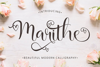 Free Beautiful Modern Calligraphy - Marithe Font love font typography font wedding font