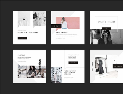 Fashion Instagram Post Design branding design fashion flat graphic design illustration illustrator instagram design instagram post logo minimal ui vector