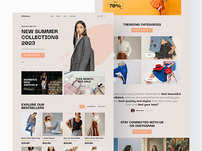 Fashion Landing Page design fashion figma graphic design landing page ui ux web design website