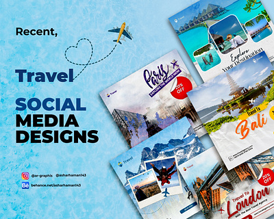 Travel Social Media Poster Design banner facebook post graphic design instagram post design social media post social media poster design travel agency post travel poster