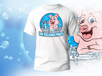 The Polished Piggy Brand logo branding character driven logos cline brand logo custom logo graphic design illustration logo piggy t shirt the polished piggy brand logo