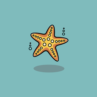 Adorable Starfish Illustration beach vibes branding graphic design icon