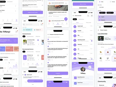 Elderly Care App app appui appux design figma ui ux