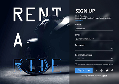 Daily UI challenge #01 Signup page app design graphic design ui ux