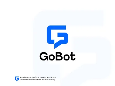 GoBot, Chatbot logo design a b c d e g ai chat bot logo branding chat bot chatgpt conversion bot g logo g ltter logo graphic design icon lettering logo logo design logo designer logo mark logo trend minimal new logo web logo