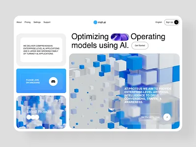 msh.ai - Ai Model Optimizing Website ai landing page design ai model ai products ai web ai website landing page shyed ui shyed web web design website website design