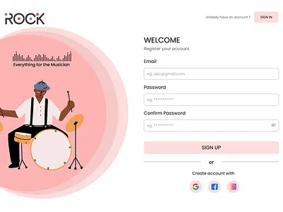 DailyUI 01 / Sign-up Page