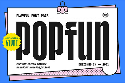 POPFUN - Font Duo app branding design font graphic design illustration logo ui ux vector