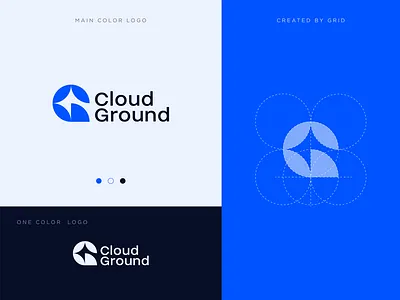 Cloud Ground Logo Design brand guidelines brand identity brand mark branding business logo creative logo graphic design grid logo icon logo logo design logo type logos minimal modern logo symbol typography unique logo vector visual identity