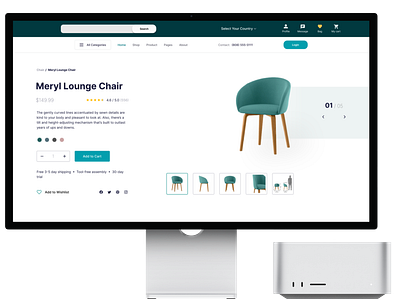 Fruniture Online shopping -"OnDesk" animation funr furniturewebsite graphic design motion graphics ui website