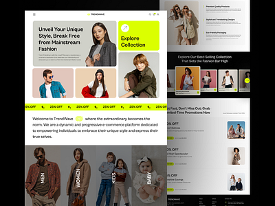 Fashion Shop - Landing Page app design dribbbleshot e commerce exploration fashion inspiration landing page ui uiux ux webdesign