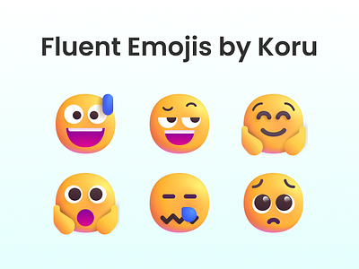 Emojis design in fluent style 3d design emoji fluent