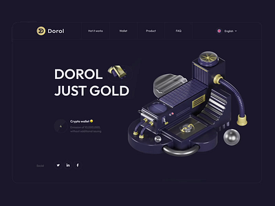Dorol crypto wallet animation blockchain clean crypto crypto trading cryptocurrency exchange finance financial website landing nft ui ux wallet web web design web3 website