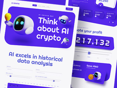 Crypto Landing Page branding landing page design