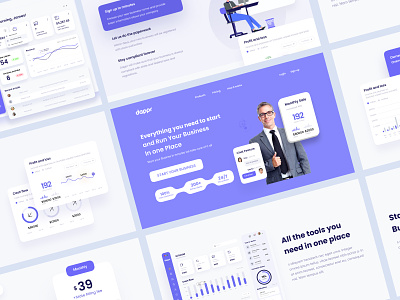 Investment Landing page design design illustration interface landing landing page landing page ui landing ui minimal presentation ui uiux ux ui design web web app web concept web design web landing web ui website website designs