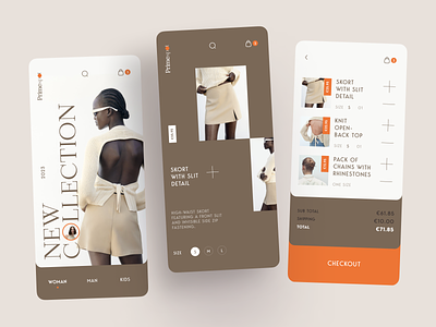 Fashion Store Mobile App UI app basket checkout clothing design e-commerce fashion interface ios mobile shop store ui ux