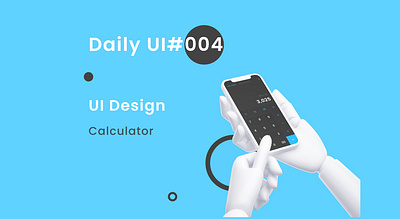 #DailyUI#004 - Calculator app blue theme branding calculator dark theme design mobile app numerical ui user interface