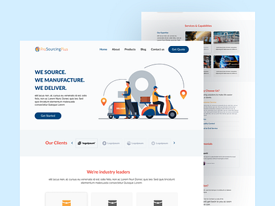 Pro Sourcing Plus - Identification of potential suppliers branding figma graphic design homepage uiux illustration layout design logo ui uidesign uiux user experience user interface ux web design