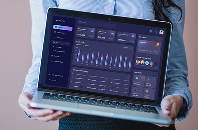 PayPilot - Finance Dashboard (Rebound) admin panel analytics charts dark theme dashboard data finances fintech interface minimal ux design web