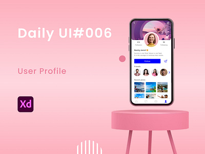 #DailyUI#006 - User profile app branding design design profile logo online posting profile social media ui user interface user profile