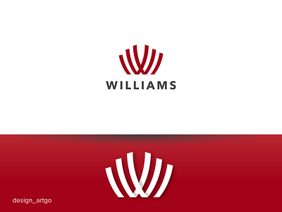 Williams Logo abstract logo branding logo minimalist monogram simple logo w logo williams