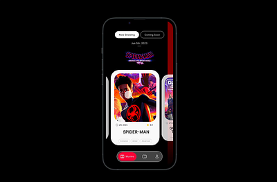 Cinema ticketing app a animation app design cinema cinema ticketing film motion graphics movie ticketing ui ui design