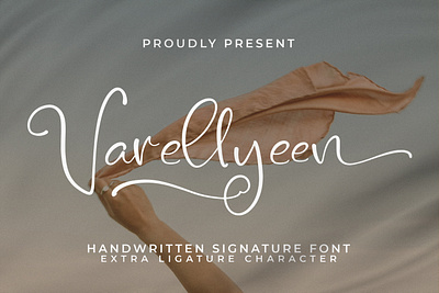Varellyeen - Handwritten Signature Font art