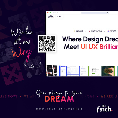 TheFinch Design - We're live with new Wings! branding campaign design design studio graphic design illustration launch new website thefinch thefinch design ui ui design ux vector website launch