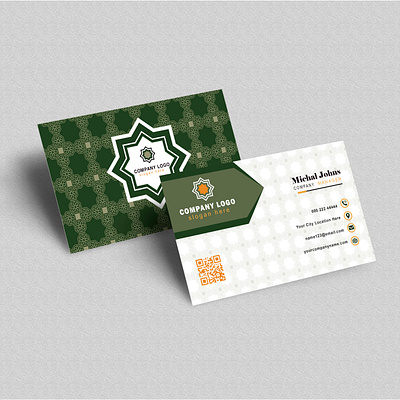 Business Card Design branding business card design graphic design illustration islamic business card logo pattern vector